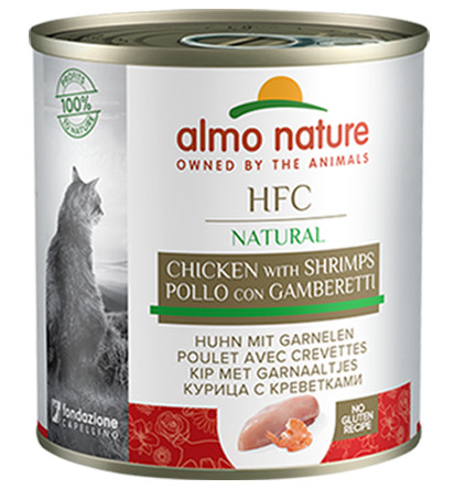 Almo Nature HFC Natural kyckling med räkor våtfoder katt (280 g)
