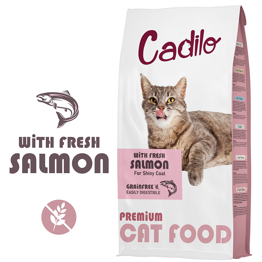 Cadilo Adult Grainfree w/Fresh Salmon - premium kattenvoer Cadilo Adult Grainfree w/Fresh Salmon - premium kattenvoer