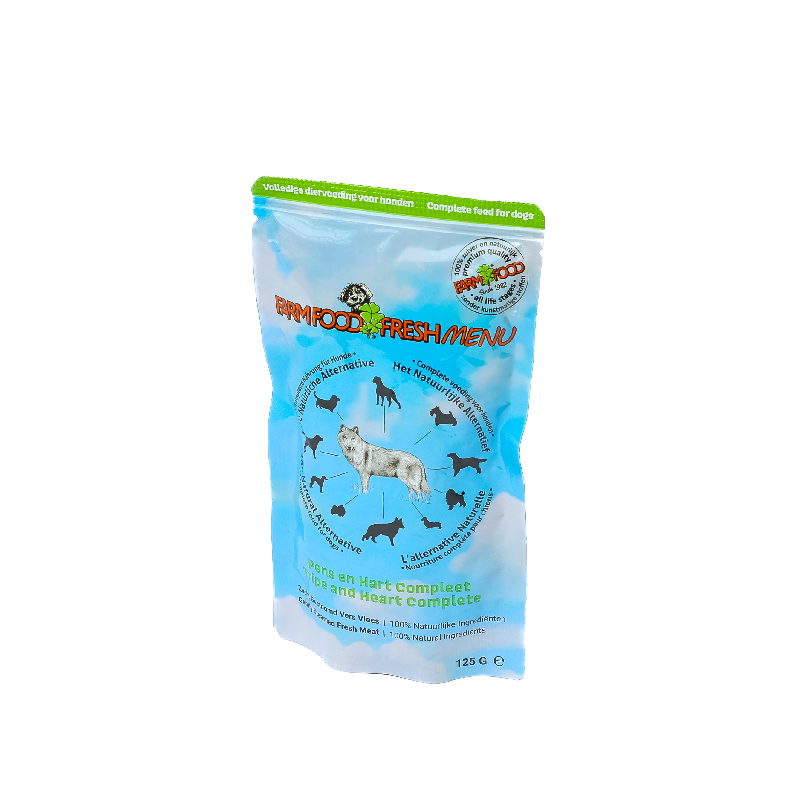 Farm Food Fresh Menu nötvom med hjärta våtfoder hund (påsar 125 g)