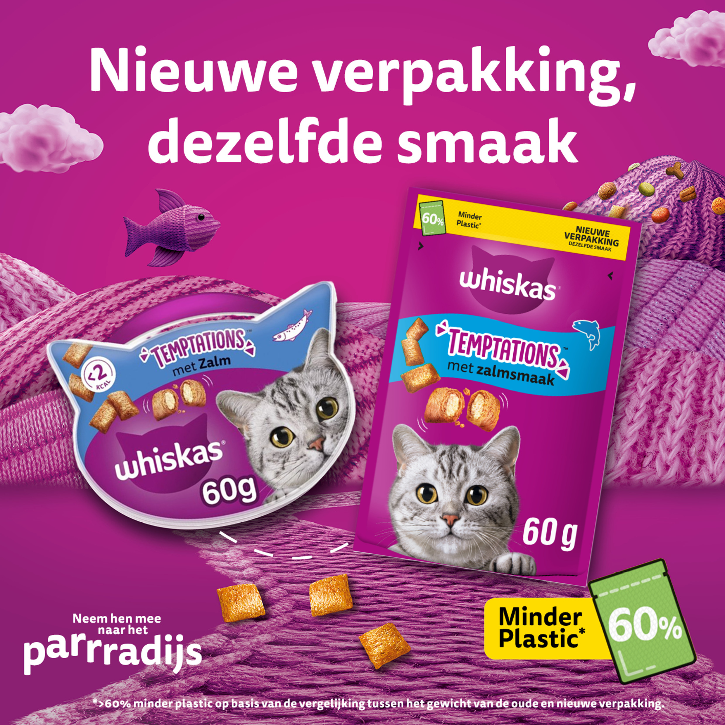 Whiskas Temptations med lax kattgodis