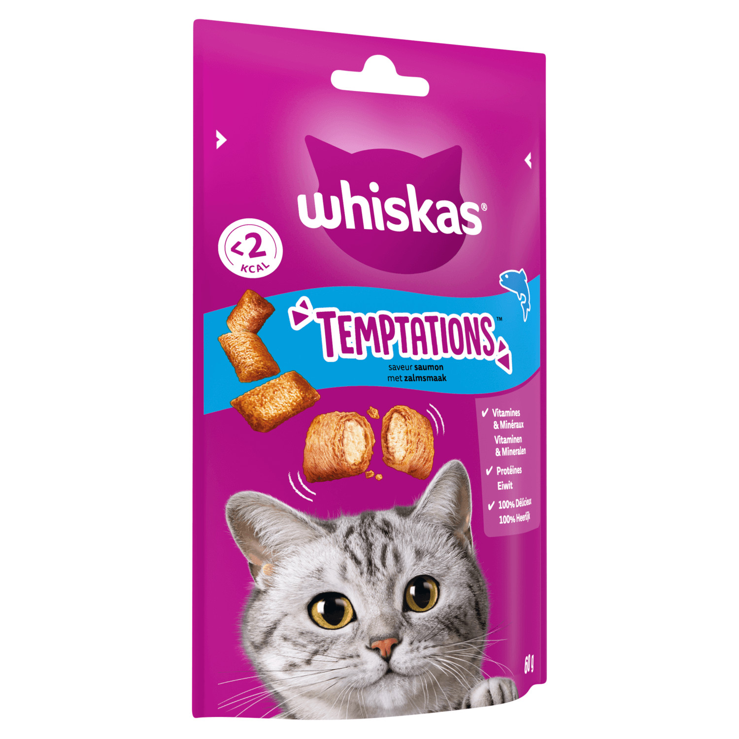 Whiskas Temptations med lax kattgodis