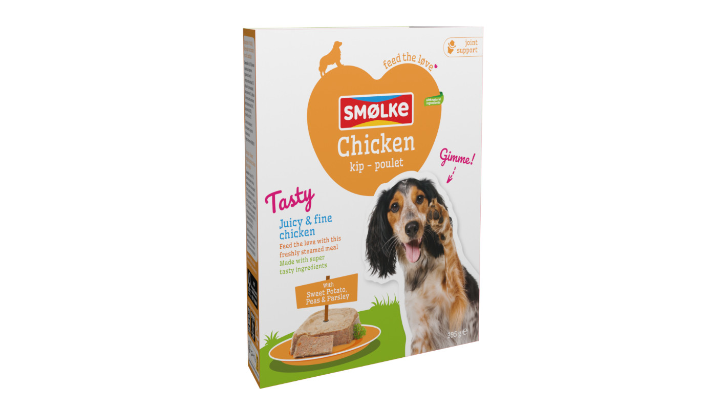 Smølke Tasty Chicken vers gestoomde kip nat hondenvoer