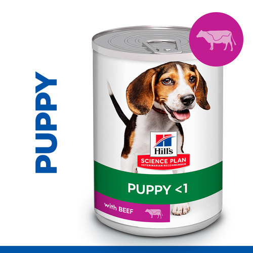 Hill's Puppy nat hondenvoer met rund blik