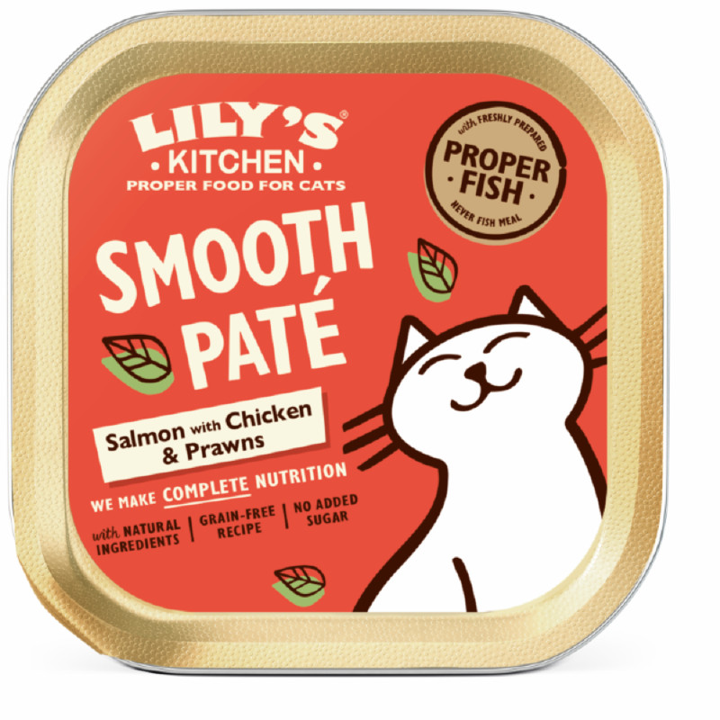 Lily's Kitchen Paté zalm met kip en garnalen natvoer kat