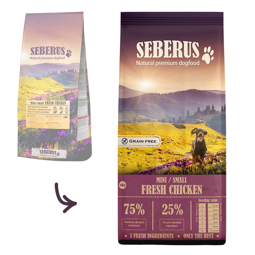 Seberus Mini/Small w/ Fresh Chicken - naturligt spannmålsfritt hundfoder