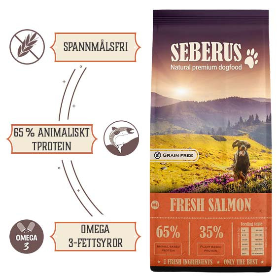 Seberus Fresh Salmon - natuurlijk graanvrij hondenvoer Seberus Fresh Salmon - natuurlijk graanvrij hondenvoer