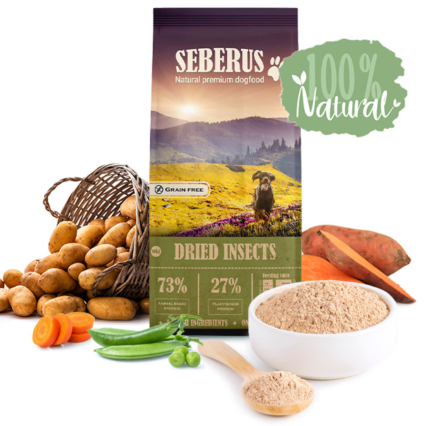 Seberus Dried Insects  –  natuurlijk graanvrij hondenvoer Seberus Dried Insects  –  natuurlijk graanvrij hondenvoer