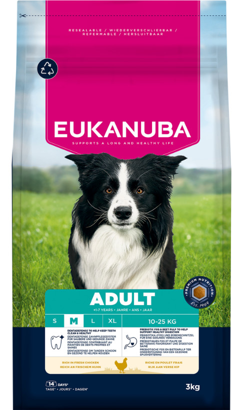 Eukanuba Active Adult Medium Breed kip hondenvoer Eukanuba Active Adult Medium Breed kip hondenvoer