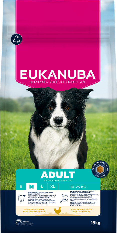 Eukanuba Active Adult Medium Breed kip hondenvoer Eukanuba Active Adult Medium Breed kip hondenvoer