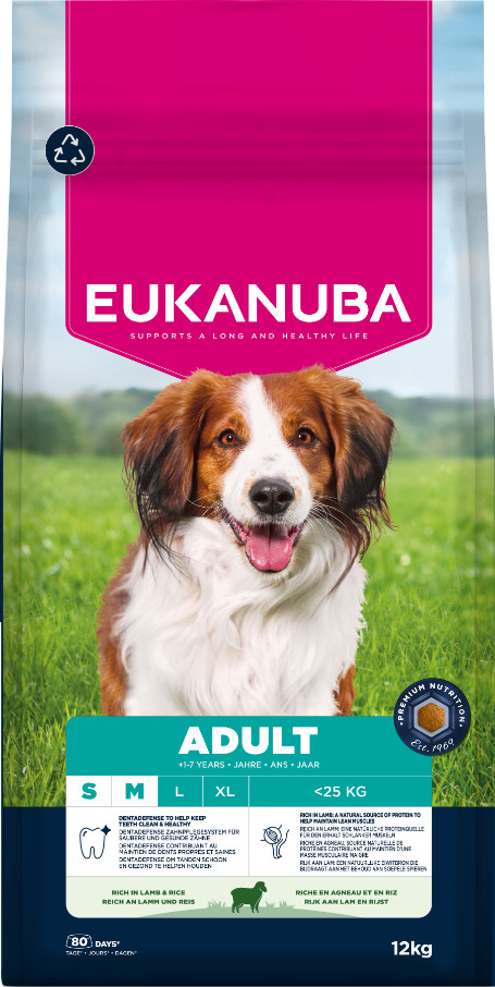 Eukanuba Adult Small Medium hundfoder med lamm och ris