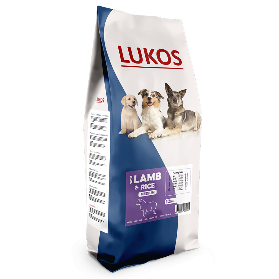 Lukos Adult Medium met lam & rijst - premium hondenvoer