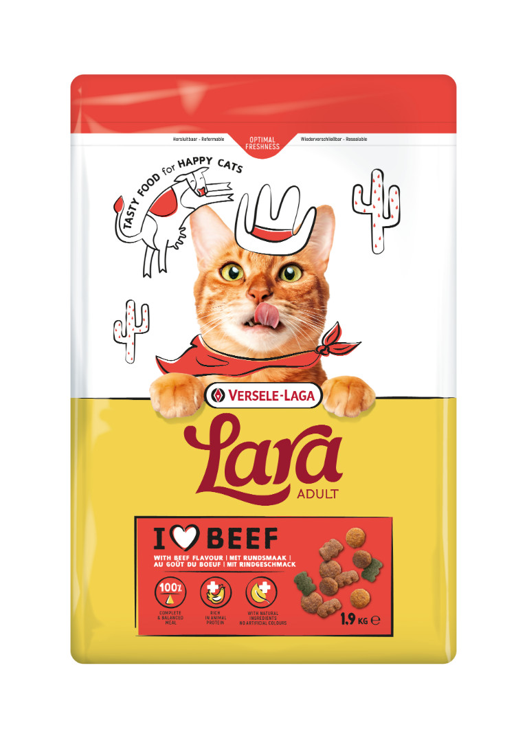 Versele-Laga Lara Adult med smak av nötkött kattfoder