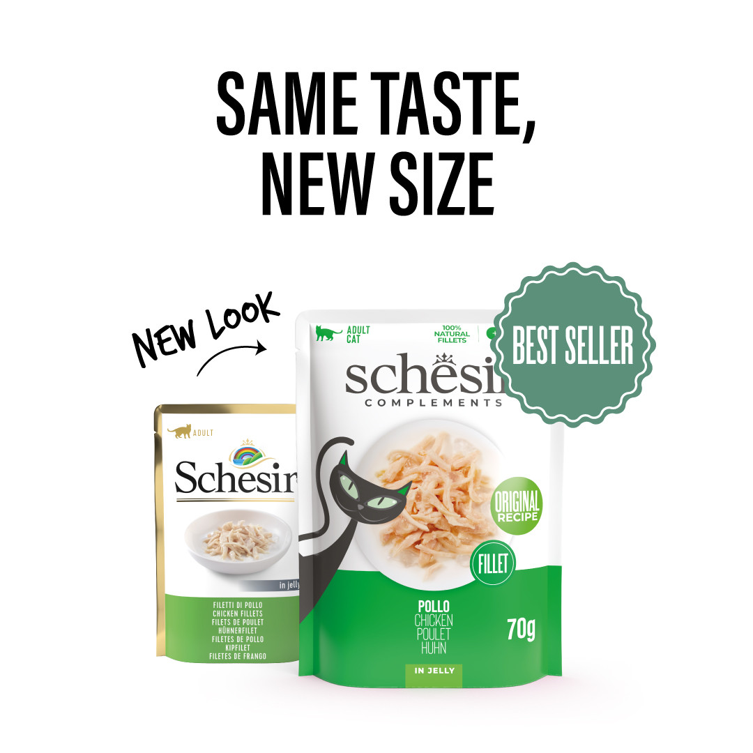 Schesir kipfilet (jelly) natvoer kat (zakjes 85 g)