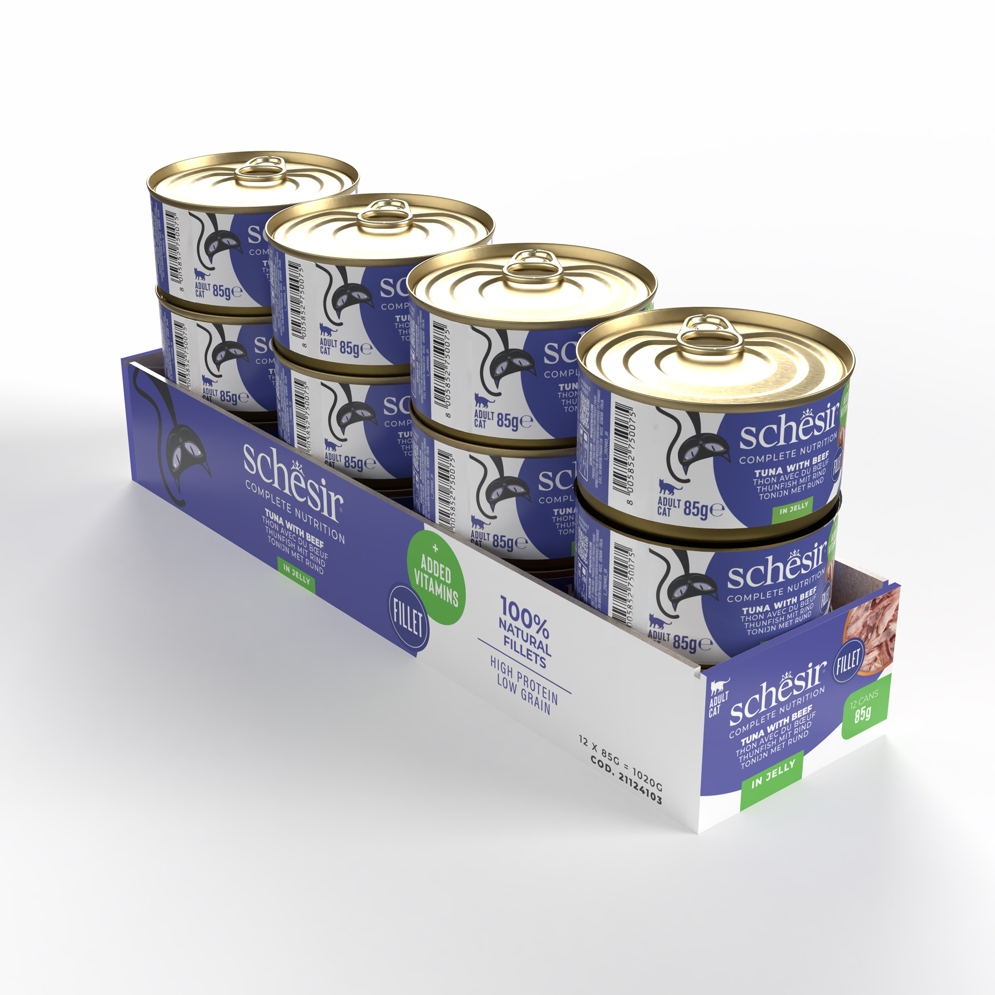 Schesir Tonijn met runderfilet Schesir Tonijn met runderfilet