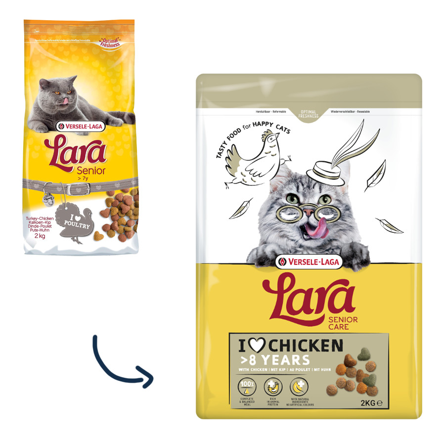 Versele-Laga Lara Senior kyckling med kalkon kattfoder