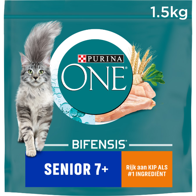 Purina One Senior Kip Volkoren Granen kattenvoer