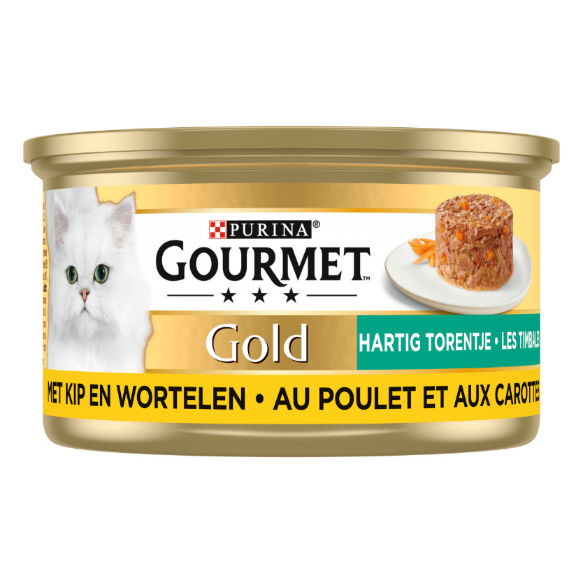 Gourmet Gold Savoury Tower med kyckling och morot våtfoder katt (85 g)