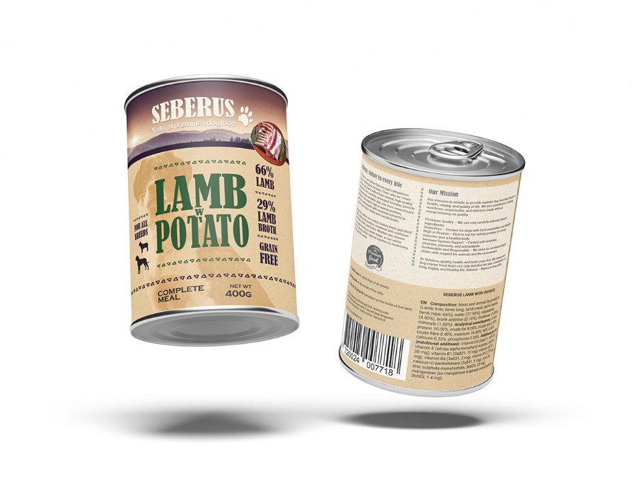 Seberus Lamb w/Potato spannmålsfritt våtfoder hund