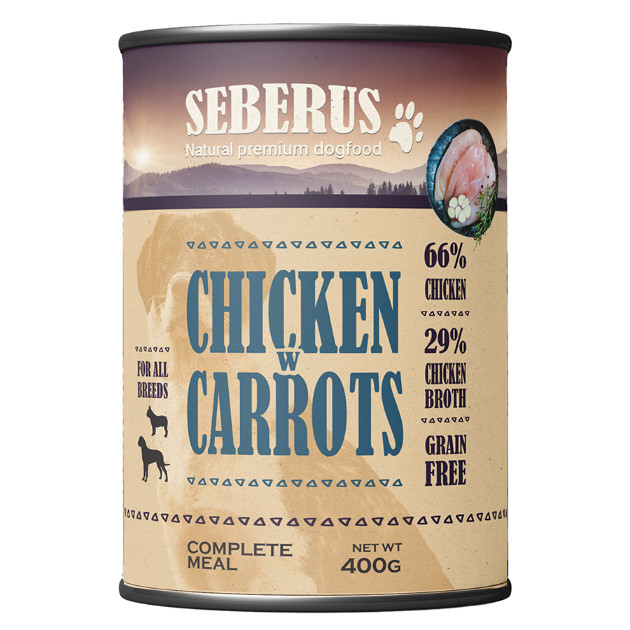 Seberus Chicken w/Carrots spannmålsfritt våtfoder hund