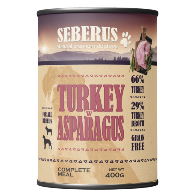 Seberus Beef & Turkey spannmålsfritt våtfoder hund - mixtray