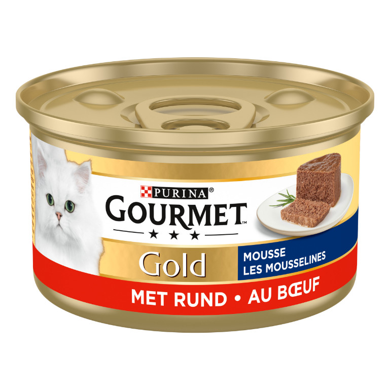 Gourmet Gold Mousse med nötkött våtfoder katt (85 g)