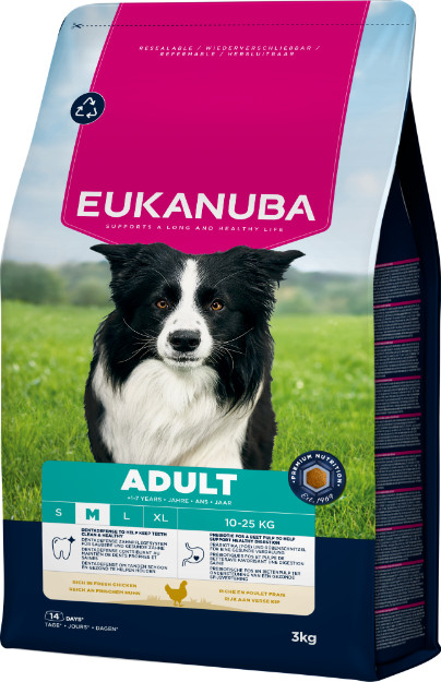 Eukanuba Active Adult Medium Breed kip hondenvoer Eukanuba Active Adult Medium Breed kip hondenvoer