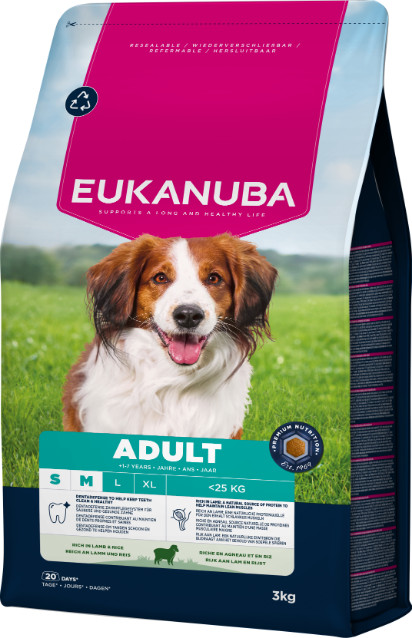 Eukanuba Adult Small Medium hundfoder med lamm och ris Eukanuba Adult Small Medium hundfoder med lamm och ris