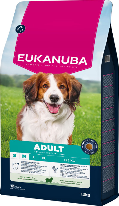Eukanuba Adult Small Medium hundfoder med lamm och ris Eukanuba Adult Small Medium hundfoder med lamm och ris