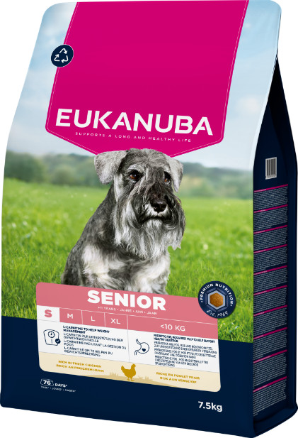 Eukanuba Caring Senior Small Breed kip hondenvoer Eukanuba Caring Senior Small Breed kip hondenvoer