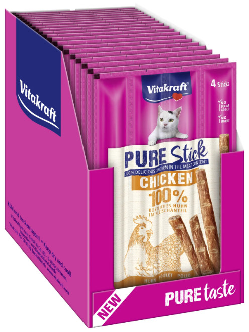 Vitakraft Pure Stick kyckling kattgodis (4 x 5 g) Vitakraft Pure Stick kyckling kattgodis (4 x 5 g)