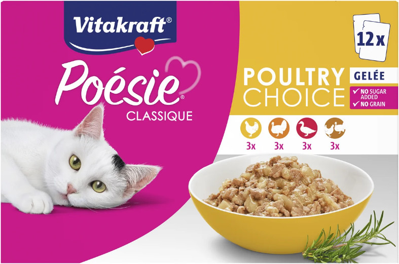 Vitakraft Poésie Classique Poultry Choice i gelé våtfoder katt Vitakraft Poésie Classique Poultry Choice i gelé våtfoder katt