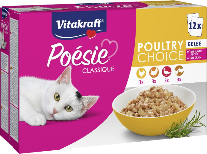 Vitakraft Poésie Classique Poultry Choice i gelé våtfoder katt Vitakraft Poésie Classique Poultry Choice i gelé våtfoder katt