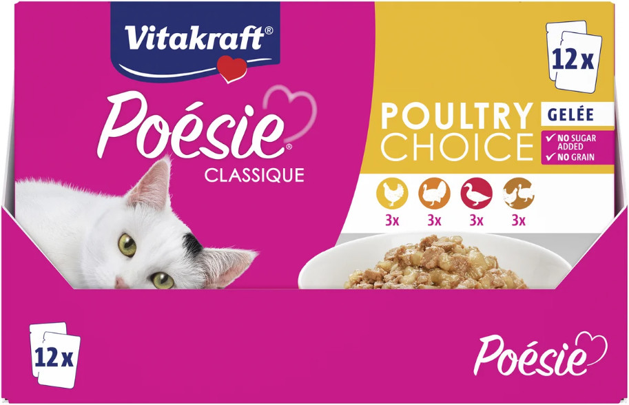 Vitakraft Poésie Classique Poultry Choice i gelé våtfoder katt Vitakraft Poésie Classique Poultry Choice i gelé våtfoder katt