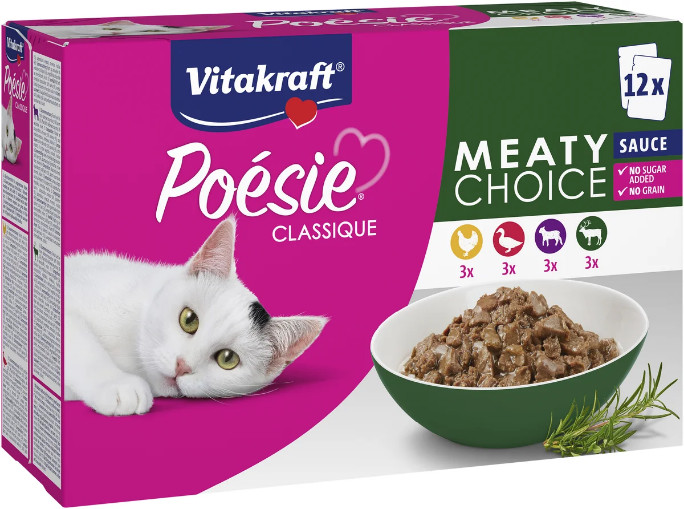 Vitakraft Poésie Classique Meaty Choice i sås våtfoder katt Vitakraft Poésie Classique Meaty Choice i sås våtfoder katt