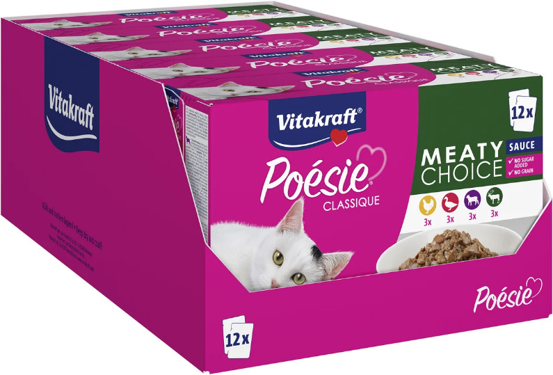 Vitakraft Poésie Classique Meaty Choice i sås våtfoder katt Vitakraft Poésie Classique Meaty Choice i sås våtfoder katt
