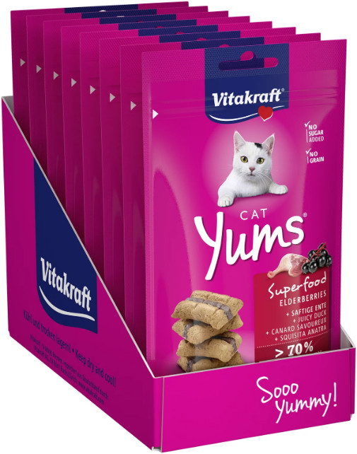 Vitakraft Cat Yums Superfood med fläderbär kattgodis (40 g) Vitakraft Cat Yums Superfood med fläderbär kattgodis (40 g)