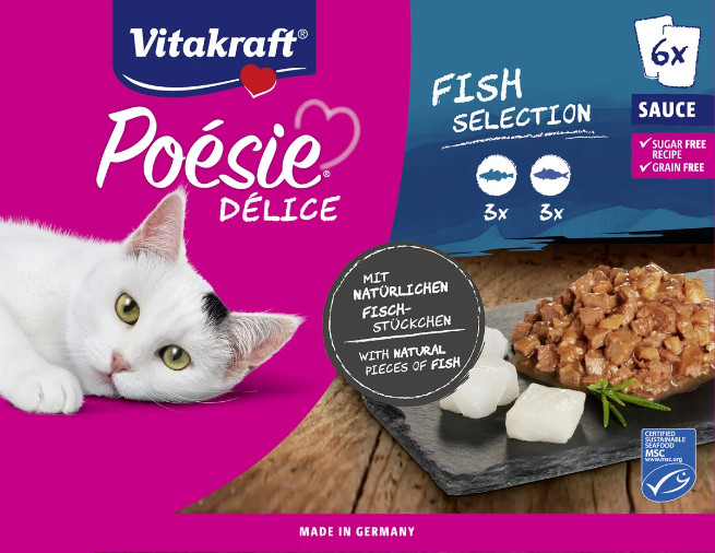 Vitakraft Poésie Délice med fisk våtfoder katt multipack