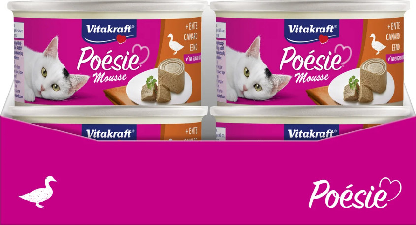 Vitakraft Poésie mousse met eend natvoer kat (12 x 85 g) Vitakraft Poésie mousse met eend natvoer kat (12 x 85 g)
