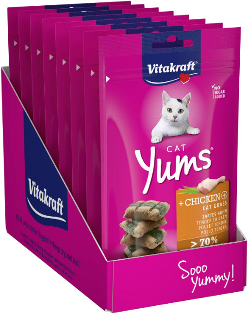 Vitakraft Cat Yums kyckling med kattgräs kattgodis (40 g) Vitakraft Cat Yums kyckling med kattgräs kattgodis (40 g)
