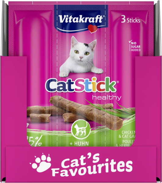 Vitakraft Catstick Healthy med kyckling och kattgräs kattgodis