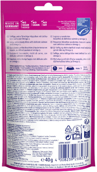 Vitakraft Cat Yums med laxsmak kattgodis (40 g) Vitakraft Cat Yums med laxsmak kattgodis (40 g)