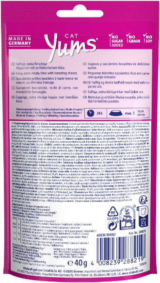 Vitakraft Cat Yums med ost kattgodis (40 g)