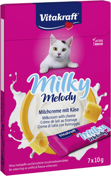 Vitakraft Milky Melody mjölkkräm med ost kattgodis (7x10 g) Vitakraft Milky Melody mjölkkräm med ost kattgodis (7x10 g)