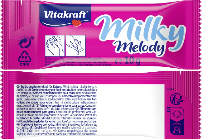 Vitakraft Milky Melody mjölkkräm med ost kattgodis (7x10 g) Vitakraft Milky Melody mjölkkräm med ost kattgodis (7x10 g)