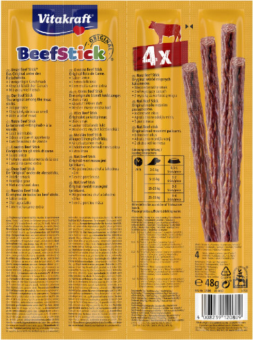 Vitakraft Beefstick med nötkött (4 pinnar)