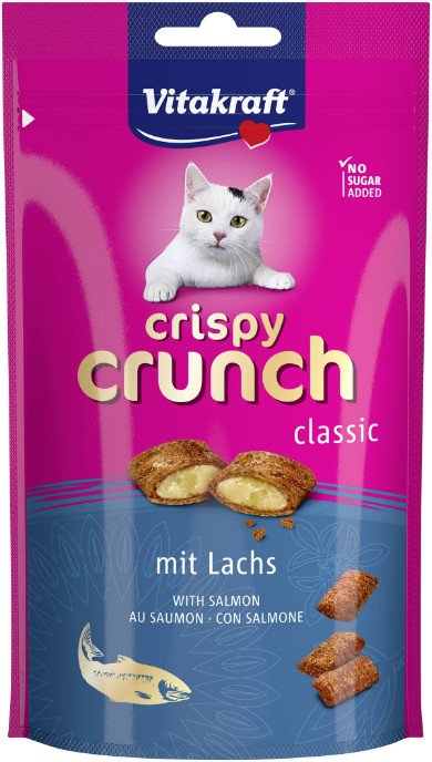 Vitakraft Crispy Crunch Classic med lax kattgodis (60 g) Vitakraft Crispy Crunch Classic med lax kattgodis (60 g)