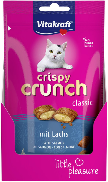 Vitakraft Crispy Crunch Classic med lax kattgodis (60 g) Vitakraft Crispy Crunch Classic med lax kattgodis (60 g)