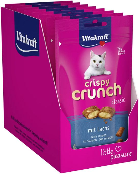 Vitakraft Crispy Crunch Classic med lax kattgodis (60 g) Vitakraft Crispy Crunch Classic med lax kattgodis (60 g)
