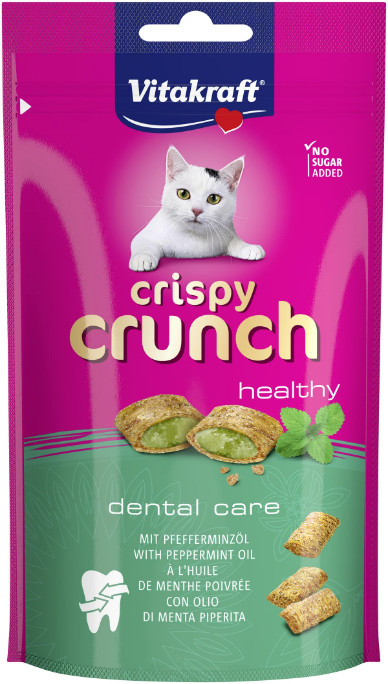 Vitakraft Crispy Crunch dental care kattgodis (60 g)
