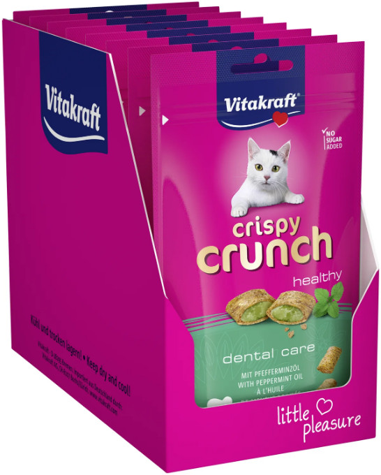 Vitakraft Crispy Crunch dental care kattgodis (60 g)